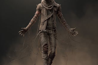 make a horror art and fantasy horror character