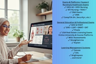 tutor and guide you for hesi, teas, ati, cna, ged, and more