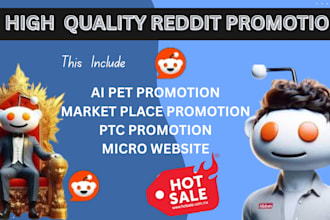 do reddit promotion for ai pet portrait micro website PTC marketplace