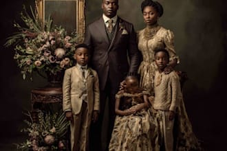 create a royal couple portrait in renaissance painting style