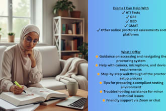 tutor and guide you in setting up proctored exams