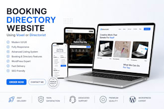 design a booking directory website using voxel theme or directorist