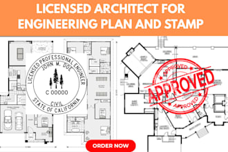 licensed engineer for building permit drawing set architect stamp engineer
