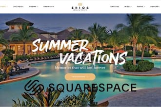 build squarespace vacation agency website holiday travel agency booking website