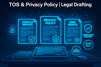 draft professional tos and privacy policy tailored for your business