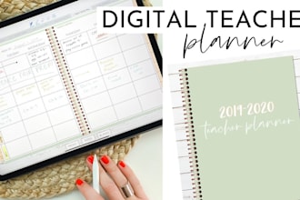 digital journal hyperlinked planner etsy digital planner financial planner etsy