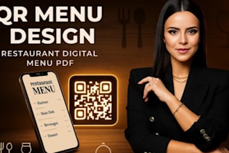 create a professional qr menu and digital restaurant menu PDF