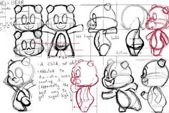 create professional plush turnaround sheets and production ready character