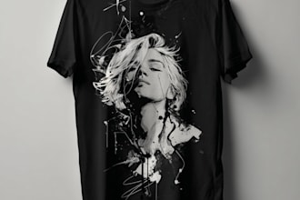 draw tshirt design for unique, edgy, artsy streetwear