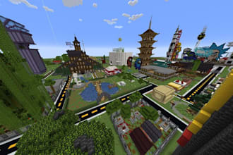 build the best minecraft spawn, house, castle and map, minecraft map landscape