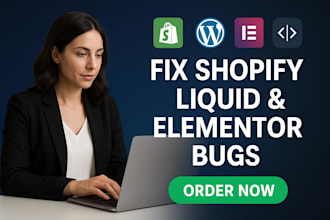 fix shopify custom liqiud coding wordpress elementor bugs fixing website errors