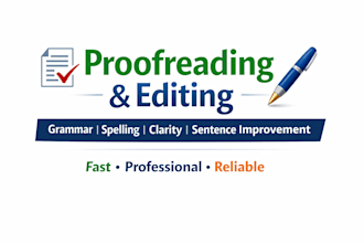 proofread and edit your english documents