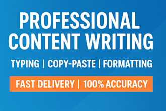do content writing and copy paste work