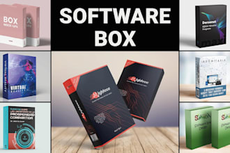 design software box, product mockup, and box design