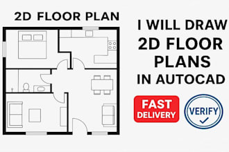 do 2d floor plan, 3d floor plan with autocad and sketchup