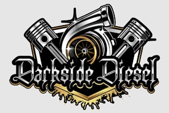 design high quality vintage diesel shop logo with t shirt design