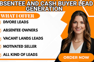 do adsentee leads cash buyer leads motivated seller  off market property leads