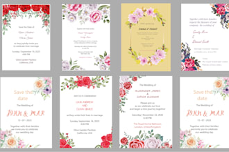 design wedding cards or any invitation cards