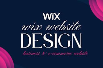 design wix ecommerce website or wix website design