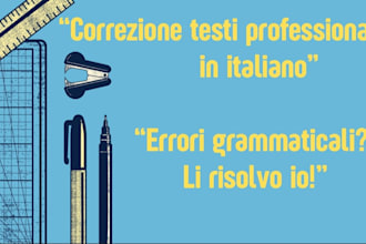 proofread and edit italian text