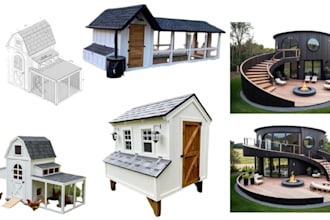 build custom chicken coops DIY, outdoor gazebos, patios and cabinets