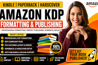 create KDP ready ebook and paperback formatting