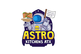 create awesome and gorgeous astronaut logo design