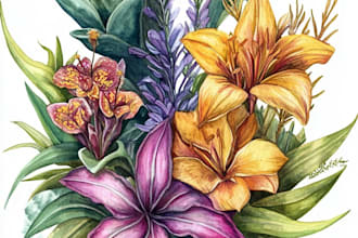 design vintage botanical, mystic, logo design illustration