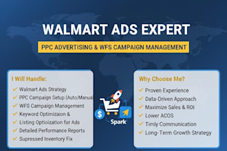 manage walmart ads, run walmart PPC advertising, and handle wfs campaigns