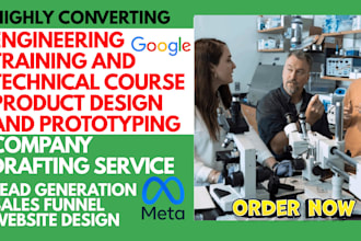 generate engineering training and technical course leads and a website