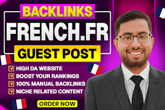 do SEO manual french backlinks via french guest post high da fr link building