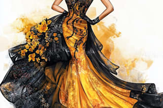 draw a fashion illustration or sketch
