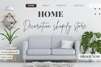design furniture shopify store home decor website home decor dropshipping store