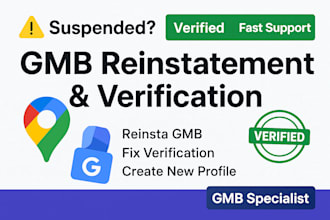 reinstate goggle my business profile verification suspended create gmb