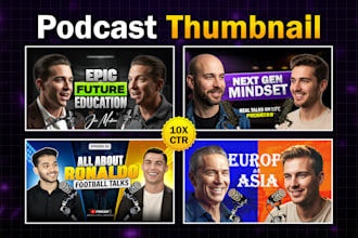 create podcast thumbnail design