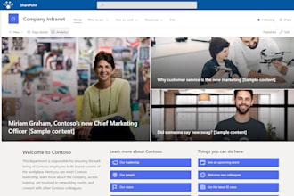 build a sharepoint intranet, sharepoint portal and modern intranet website