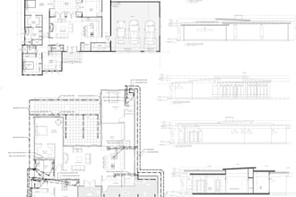 draw 2d floor plans, house plans, architectural cad drawings