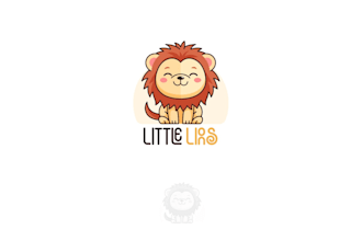 design a lion mascot logo premium custom kids branding