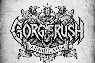 create a barbaric grindcore logo