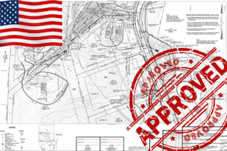 licensed civil engineer permit, site grading, stormwater drainage plan pe stamp