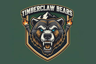 design stunning bear mascot logo with unique style