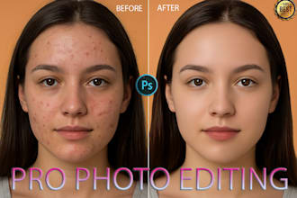 do professional photo editing retouching background cleanup and color fixing