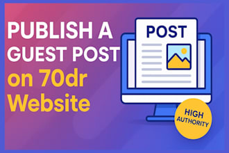 publish a guest post on the dr70 plus website