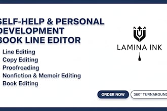 line copy edit your self help or memoir for your manuscript