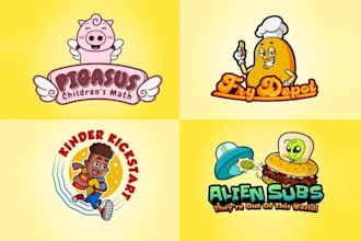 make draw kawaii chibi, cartoon or cute logo for business