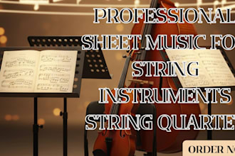 transcribe arrange transpose sheet music for string instruments string quartet