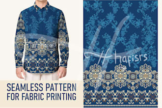 do seamless pattern design for fabric printing
