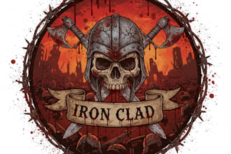 design a bloody battlefield logo