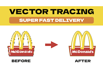 vector trace your logo, image or icon, redraw, vectorize image