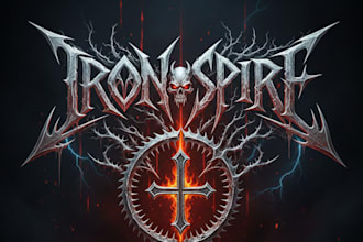 design a sharp spiky metal band logo